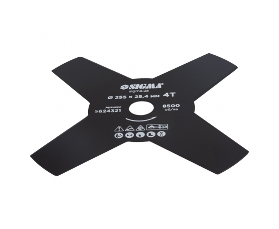 Фото 4 - Нож для триммера Ø255×25.4мм 4Т SIGMA (5624321)