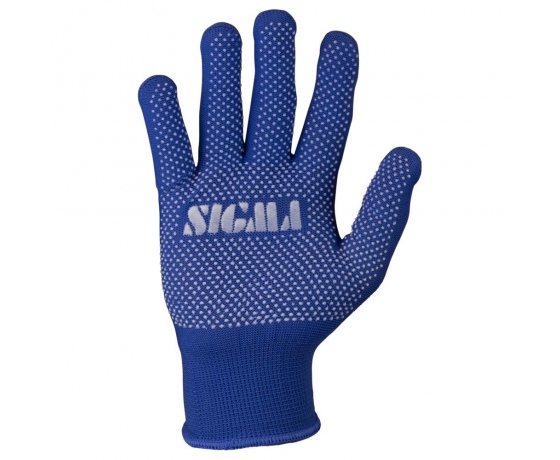 Фото 3 - Перчатки трикотажные с точечным ПВХ покрытием р8 Микроточка (синие) КРАТНО 12 парам SIGMA (9442881)