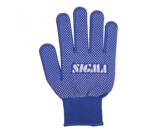 Фото 5 - Перчатки трикотажные с точечным ПВХ покрытием р8 Микроточка (синие) КРАТНО 12 парам SIGMA (9442881)
