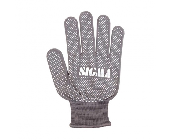 Фото 5 - Перчатки трикотажные с точечным ПВХ покрытием р8 Микроточка (серые) КРАТНО 12 парам SIGMA (9442911)
