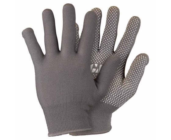 Фото 2 - Перчатки трикотажные с точечным ПВХ покрытием р8 Микроточка (серые) КРАТНО 12 парам SIGMA (9442911)