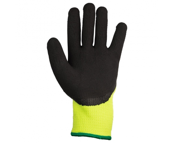 Фото 4 - Перчатки трикотажные с частичным латексным покрытием утепленные р10 (неоновый манжет) КРАТНО 12 парам GRAD (9445685)