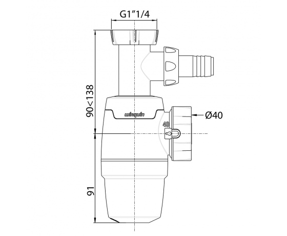 Фото 3 - Сифон для раковины Neo Air 1¼