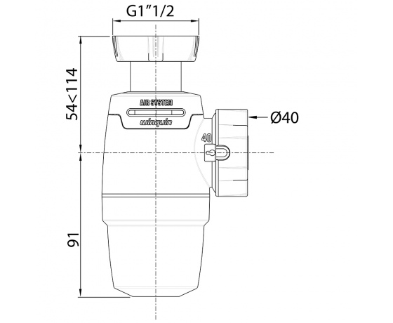 Фото 3 - Сифон для кухонной мойки Neo Air 1½