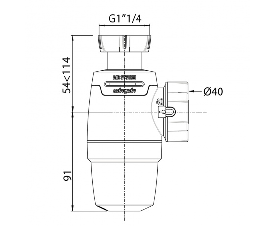 Фото 3 - Сифон для раковины Neo Air 1¼