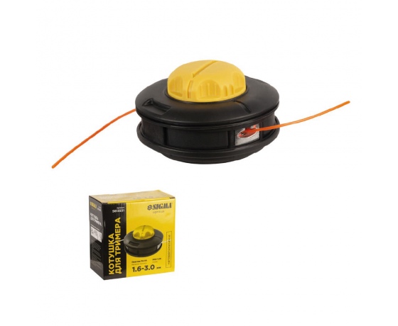 Фото 2 - Катушка для триммера полуавтоматическая M10×1.25 Ø1.6-3.0мм пластиковая кнопка SIGMA (5613531)