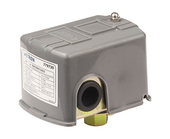 Фото 2 - Реле давления 1.5кВт 1.4-2.8 бар прямоуг (гайка) WETRON (779730)