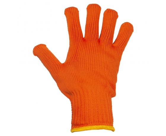 Фото 4 - Перчатки трикотажные с точечным ПВХ покрытием р10 Тризуб КРАТНО 12 парам (оранжевые) SIGMA (9442591)