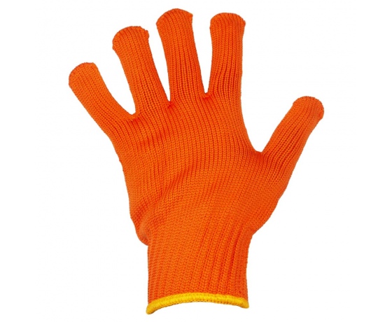 Фото 6 - Перчатки трикотажные с точечным ПВХ покрытием р10 Тризуб КРАТНО 12 парам (оранжевые) SIGMA (9442591)