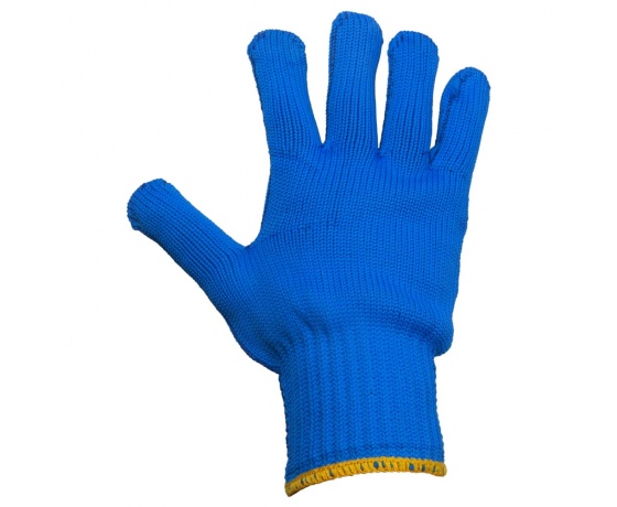 Фото 4 - Перчатки трикотажные с точечным ПВХ покрытием р10 Тризуб КРАТНО 12 парам (синие) SIGMA (9442621)