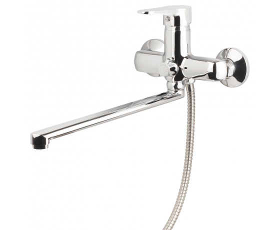 Фото 5 - Смеситель s31 Ø35 для ванны излив прямой 350мм дивертор встроенный картриджный AQUATICA (9731220)