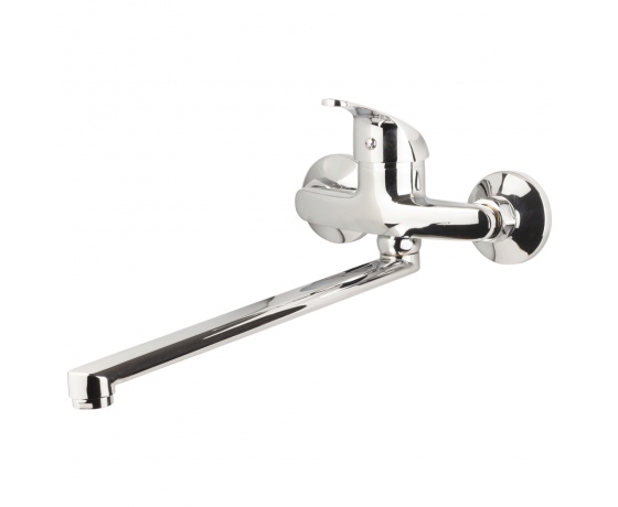 Фото 4 - Смеситель s55 Ø40 для кухни излив прямой 250мм настенный AQUATICA (9755120)