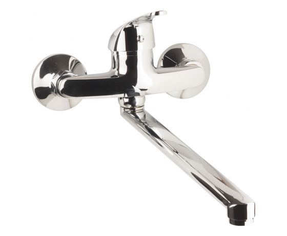 Фото 2 - Смеситель s55 Ø40 для кухни излив прямой 250мм настенный AQUATICA (9755120)