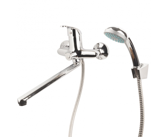 Фото 2 - Смеситель s55 Ø40 для ванны излив прямой 350мм дивертор встроенный картриджный AQUATICA (9755220)