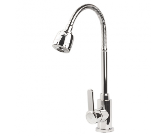 Фото 3 - Смеситель s18 Ø35 для кухни излив гофрированный на гайке SS TAU (9818110)