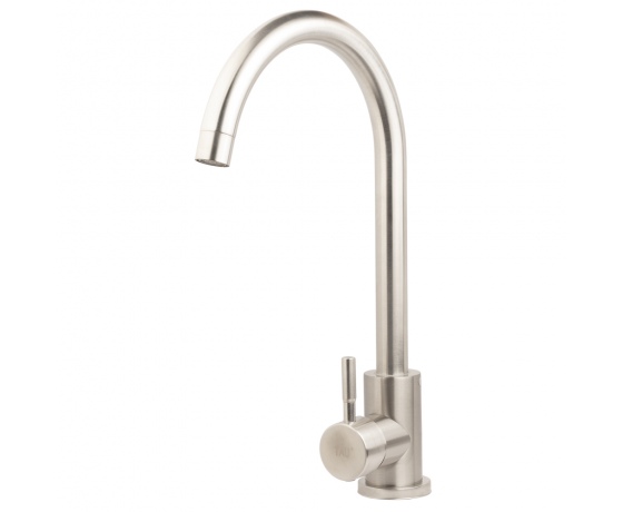 Фото 2 - Смеситель s20 Ø35 для кухни излив ухо на гайке (без шлангов) SS TAU (9820131)