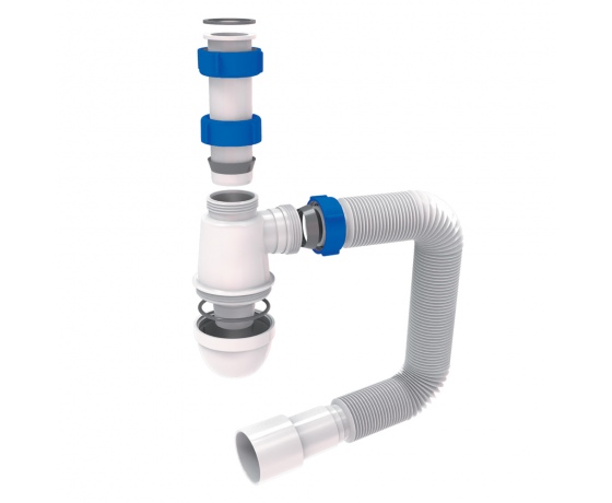 Фото 2 - Сифон для раковины без выпуска с гибким отводом 1¼