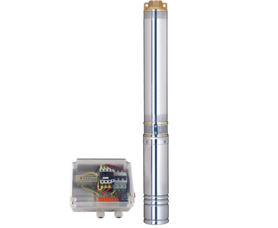 Фото 2 - Насос центробежный 380В 7.5кВт H 143(85)м Q 380(265)л/мин Ø102мм (из 3х ЧАСТЕЙ) AQUATICA (DONGYIN) 4SD16/24 (7771883)