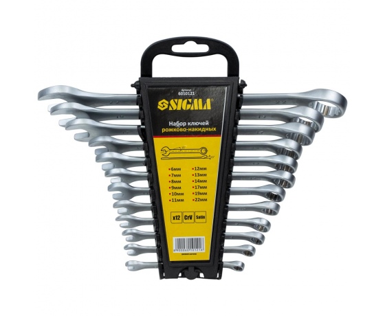 Фото 2 - Ключи рожково-накидные 12шт 6-22мм CrV SIGMA (6010121)