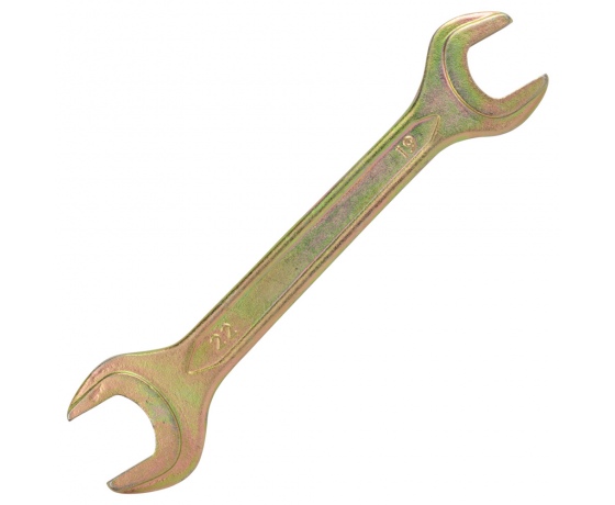 Фото 3 - Ключ рожковый 19×22мм желтый цинк SIGMA (6025221)