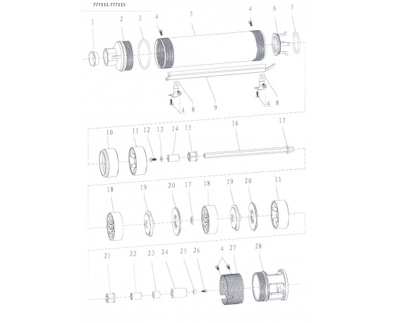 Фото 5 - Насос центробежный скважинный 0.75кВт H 78(62)м Q 80(50)л/мин Ø94мм AQUATICA (DONGYIN) 3.5SDm3/14 (777114)