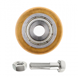 Колесо режущее для плиткореза 22×5×2мм с подшипником титановое покрытие SIGMA (8225401)