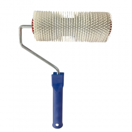 Валик игольчатый аэрационный для наливного пола 80×200мм с ручкой белая иголка SIGMA (8313221)