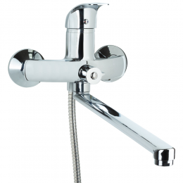 Смеситель SD Ø40 для ванны гусак прямой 350мм дивертор встроенный картриджный TAU SD-2C243C (9804220)