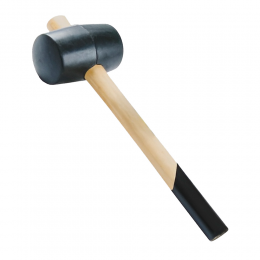 Киянка резиновая чёрная 450г деревянная рукоятка SIGMA (4317721)