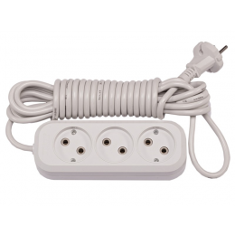 Сетевой удлинитель Luxel 3 розетки 10М (7129)