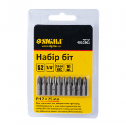 Набор бит PН2×25мм 1/4