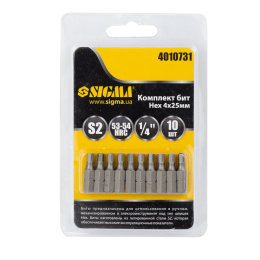 Набор бит H4×25мм 1/4