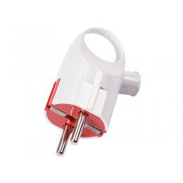 Вилка Luxel с заземлением угловая с кольцом (1011)