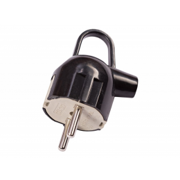 Вилка Luxel с заземлением угловая с кольцом (1111)