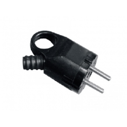 Вилка Luxel с заземлением угловая с кольцом и гофрой (1110)