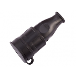 Штепсельное гнездо Luxel каучуковое с заземлением и крышкой (1126)