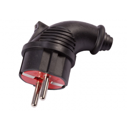 Вилка Luxel каучуковая с заземлением угловая (1129)