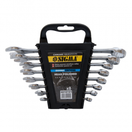 Ключи рожково-накидные 8шт 6-19мм CrV head polished SIGMA (6010191)