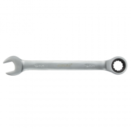 Ключ рожково-накидной трещоточный 19мм CrV satine SIGMA (6022191)