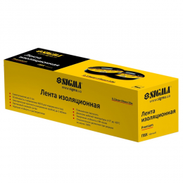 Изолента ПВХ (черная) 0.13мм×19мм×20м Premium SIGMA (8411611)