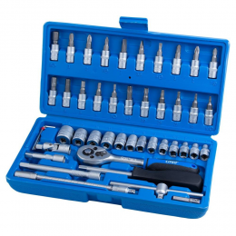 Набор насадок торцевых и биты 1/4