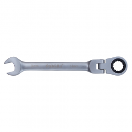 Ключ рожково-накидной трещоточный с шарниром 14мм CrV satine SIGMA (6022641)