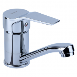 Смеситель MJ Ø40 для кухни гусак прямой 150мм на гайке AQUATICA (MJ-1B135C)