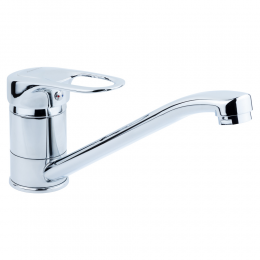 Смеситель MJ Ø40 для кухни гусак прямой 250мм на шпильке AQUATICA (MJ-2B229C)