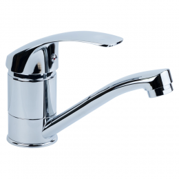 Смеситель SD Ø40 для кухни гусак прямой 150мм на гайке TAU (SD-1B143C)