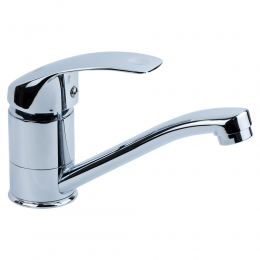 Смеситель SD Ø40 для кухни гусак прямой 150мм на шпильке TAU (SD-2B143C)