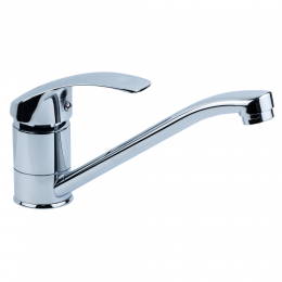 Смеситель SL Ø40 для кухни гусак прямой 250мм на шпильке TAU (SL-2B243C)