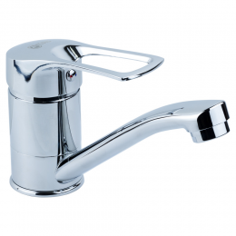 Смеситель SM Ø40 для кухни гусак прямой 150мм на гайке TAU (SM-1B144C)