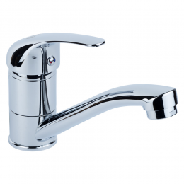 Смеситель TN Ø35 для кухни гусак прямой 150мм на шпильке TAU (TN-2B142C)