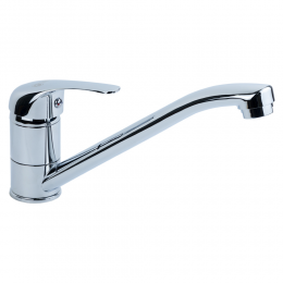 Смеситель TN Ø35 для кухни гусак прямой 250мм на шпильке TAU (TN-2B242C)